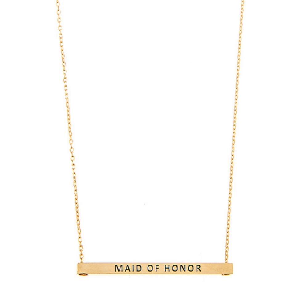 Maid of Honor Bar Necklace